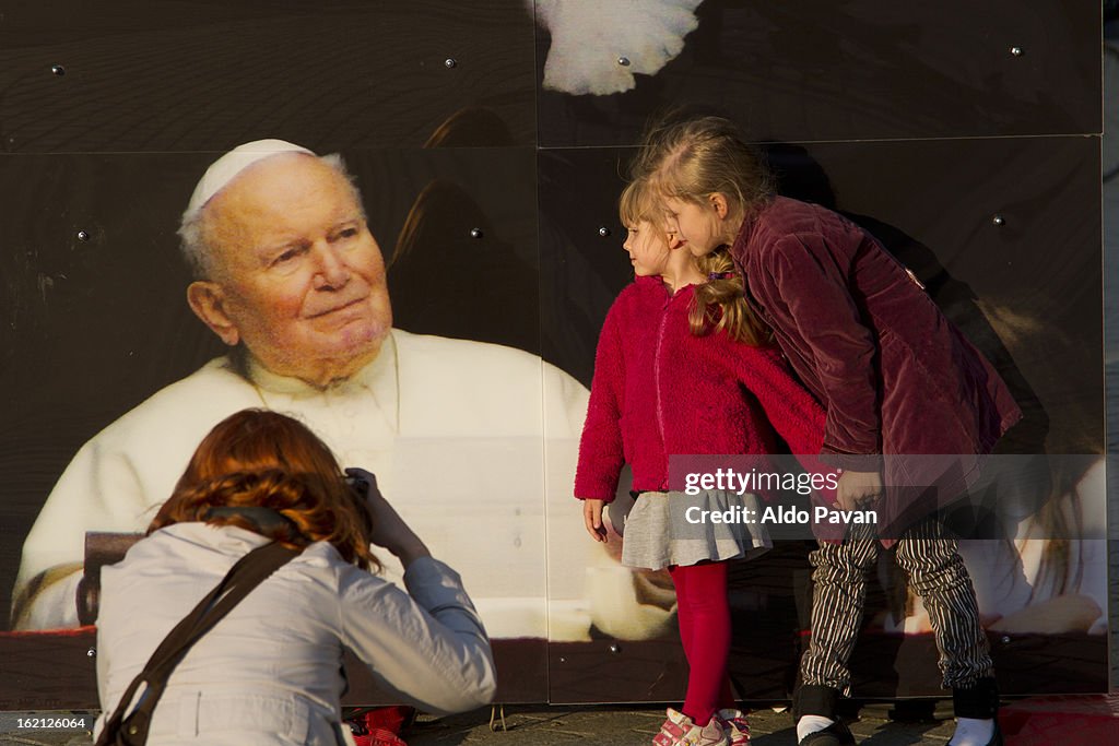 Poland, Krakow, image of Pope John Paul II
