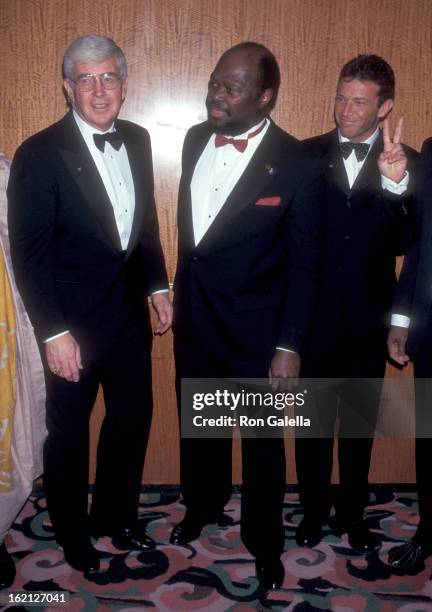 Politician Jack Kemp and activist Roy Innis attend the Congress of Racial Equality 13th Annual Martin Luther King Ambassadorial Reception and Awards...