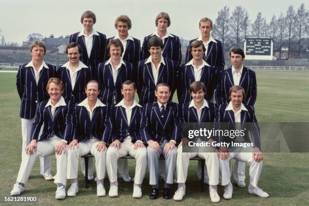 The Yorkshire First Team squad pictured ahead of the 1980 County Cricket season at Headingley, Leeds, back row includes Bill Athey middle row...