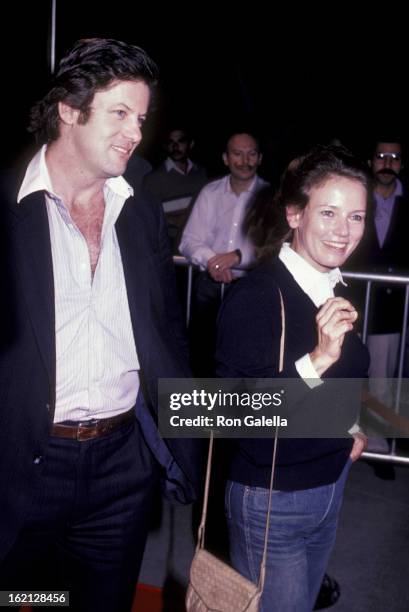 Alan Sharp and Trish Van Devere attend the screening of "Table for Five" on February 17, 1983 at Mann National Theater in Westwood, California.