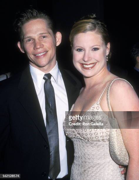 Actor Jack Noseworthy and guest attend the "Thoroughly Modern Millie" Broadway Opening Night Performance on April 18, 2002 at Marriott Marquis...