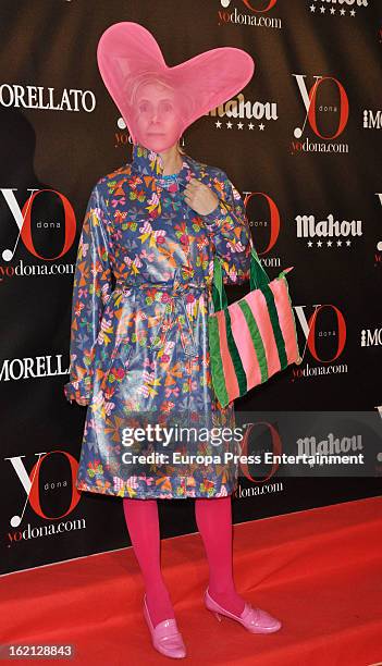 Agatha Ruiz de la Prada attends 'Yo Dona' magazine mask party on February 18, 2013 in Madrid, Spain.