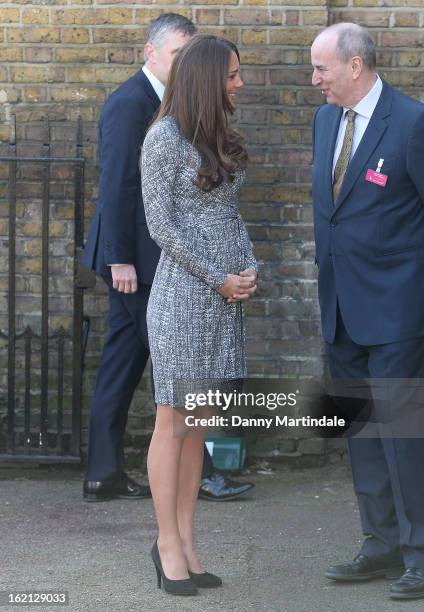 Catherine, Duchess of Cambridge visits Hope House, an Action on Addiction women's treatment centre on February 19, 2013 in London, England.