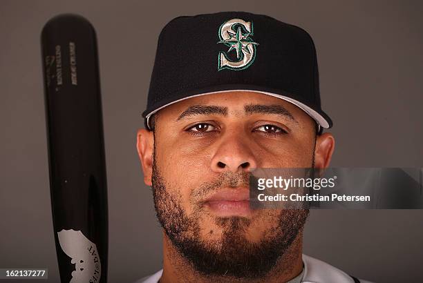 Ronny Paulino of the Seattle Mariners poses for a portrait during spring training photo day at Peoria Stadium on February 19, 2013 in Peoria, Arizona.