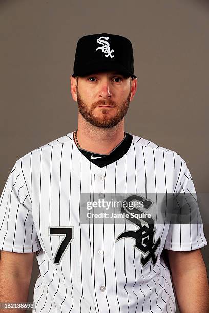 Jeff Keppinger poses for a portrait during Chicago White Sox Photo Day on February 19, 2013 in Glendale, Arizona.