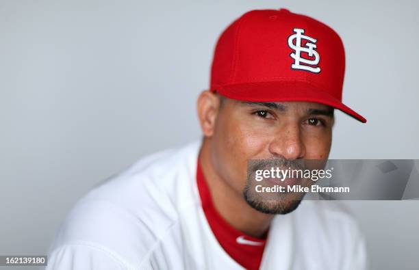 Rafael Furcal of the St. Louis Cardinals poses during photo day at Roger Dean Stadium on February 19, 2013 in Jupiter, Florida.