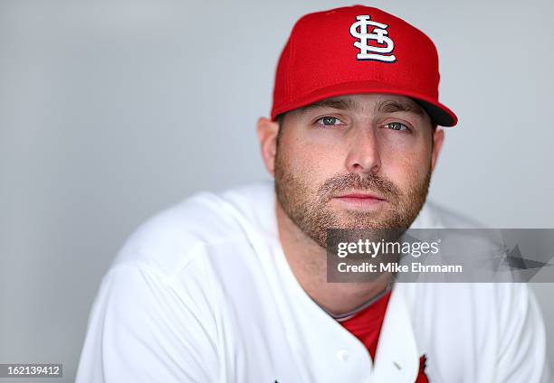 Mitchell Boggs of the St. Louis Cardinals poses during photo day at Roger Dean Stadium on February 19, 2013 in Jupiter, Florida.