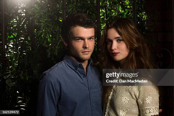 Actors Alice Englert and Alden Ehrenreich are photographed for USA Today on February 1, 2013 in Beverly Hills, California.