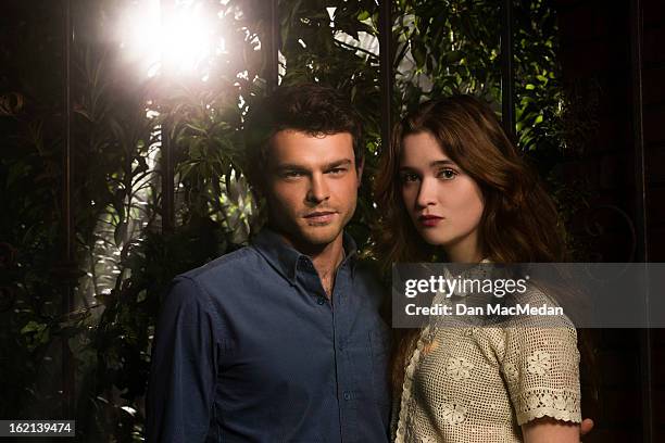 Actors Alice Englert and Alden Ehrenreich are photographed for USA Today on February 1, 2013 in Beverly Hills, California.