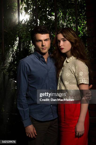 Actors Alice Englert and Alden Ehrenreich are photographed for USA Today on February 1, 2013 in Beverly Hills, California. PUBLISHED IMAGE.
