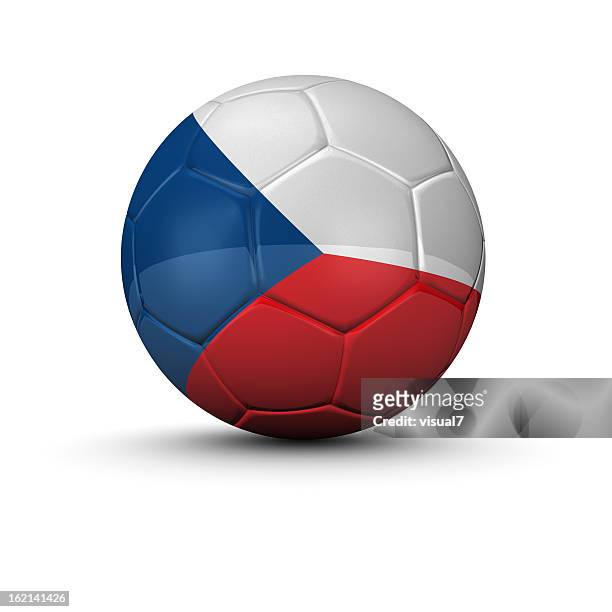 czech republic soccer ball - czech republic flag stock pictures, royalty-free photos & images