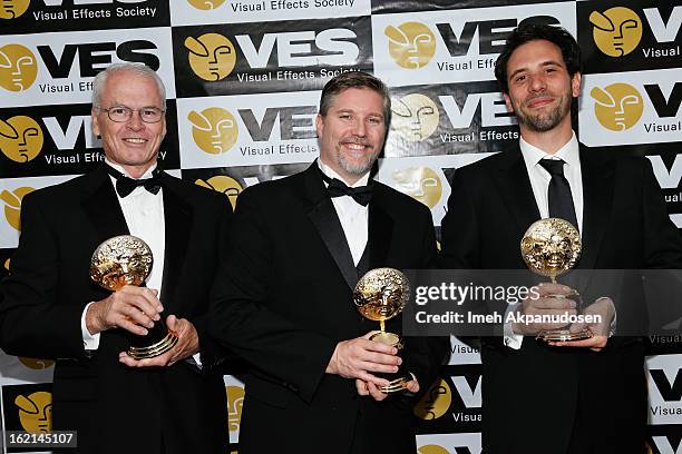 Donald R. Elliott, Bill Westenhofer and Guillaume Rocheron, winners of the outstanding visual effects in a visual effects-driven feature motion...