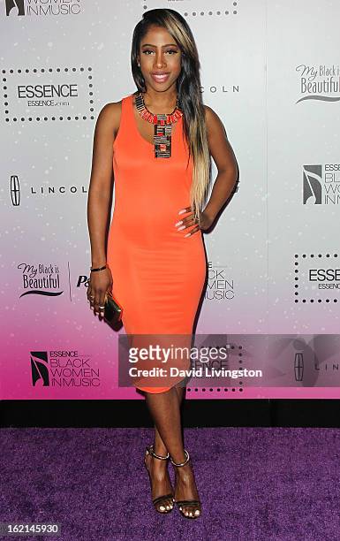Singer Sevyn Streeter attends the 4th Annual ESSENCE Black Women In Music honoring Lianne La Havas and Solange Knowles at Greystone Manor Supperclub...