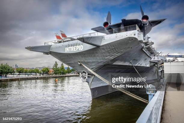 New York, N.Y. The Intrepid Museum celebrates 89th anniversary of USS Intrepid in New York, New York on Aug. 16, 2023.
