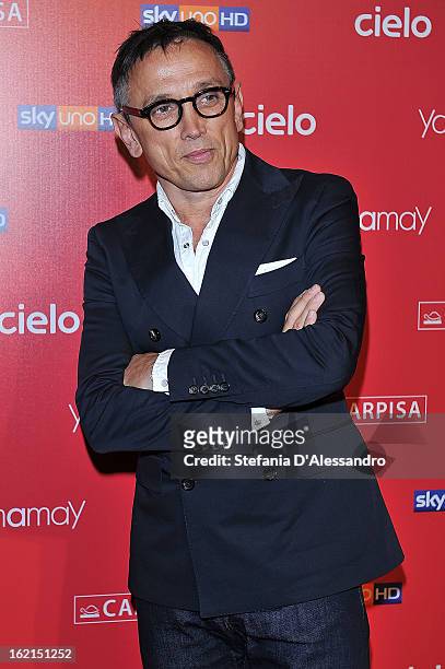 Bruno Barbieri attends Yamamay Fashion Show cocktail party during Milan Fashion Week Fall/Winter 2013/14 at the Alcatraz on February 19, 2013 in...