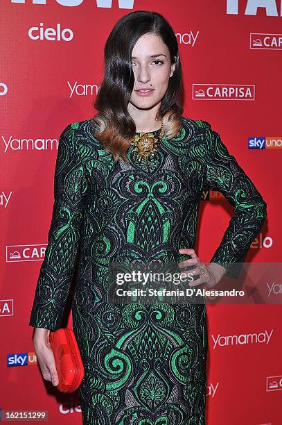 Eleonora Carrisi attends Yamamay Fashion Show cocktail party during Milan Fashion Week Fall/Winter 2013/14 at the Alcatraz on February 19, 2013 in...