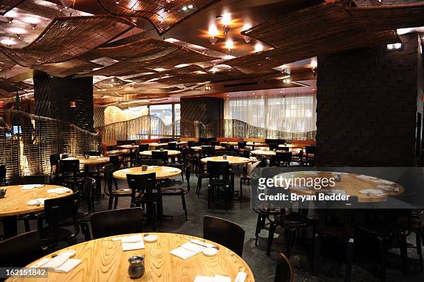 General view of Nobu before the Hand Roll Box event at Nobu Fifty Seven Balcony on February 19, 2013 in New York City.