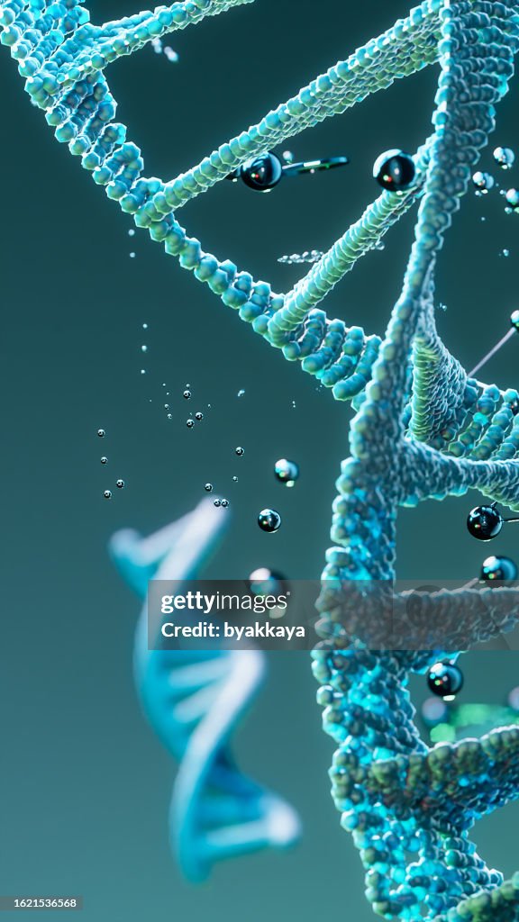 Dna fundo azul de alta qualidade