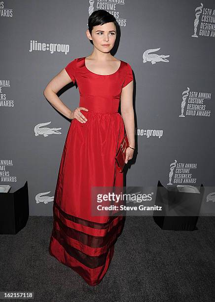 Ginnifer Goodwin arrive at the 15th Annual Costume Designers Guild Awards at The Beverly Hilton Hotel on February 19, 2013 in Beverly Hills,...