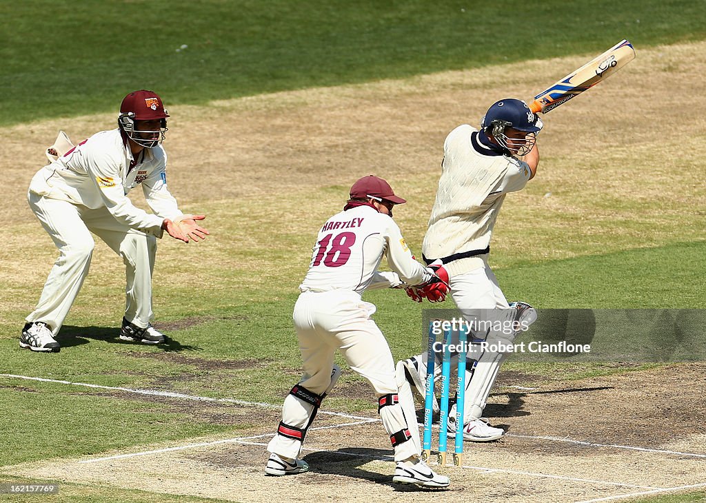 Sheffield Shield - Bushrangers v Bulls: Day 3