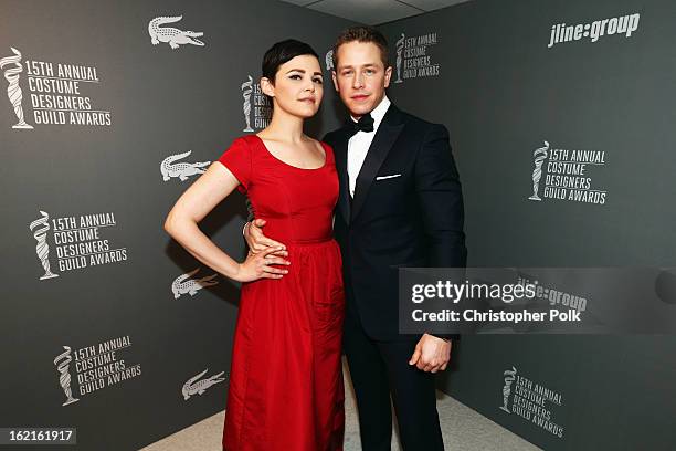 Presenter Ginnifer Goodwin and actor Josh Dallas attend the 15th Annual Costume Designers Guild Awards with presenting sponsor Lacoste at The Beverly...