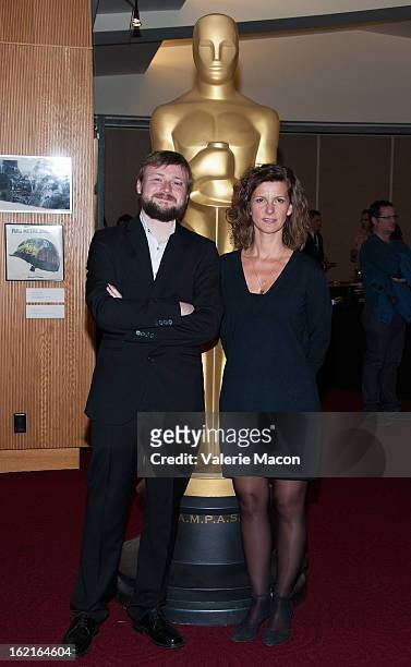 Tom Van Avermaet and Ellen De Waele attends The Academy Of Motion Picture Arts And Sciences Presents Oscar Celebrates: Shorts at AMPAS Samuel Goldwyn...
