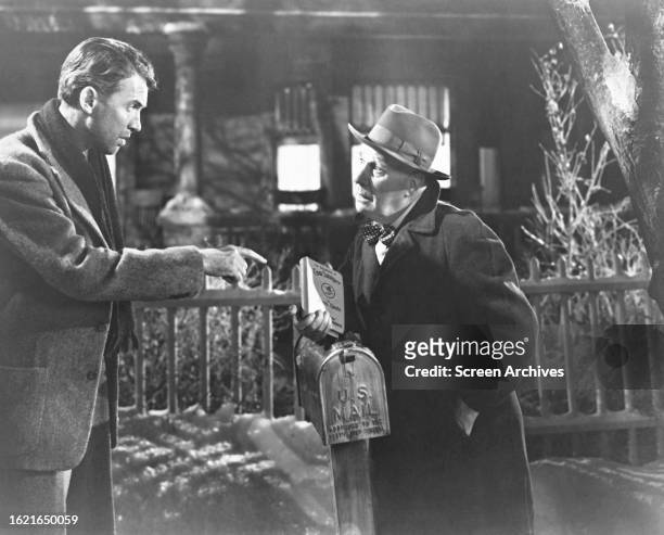 It's A Wonderful Life' James Stewart and Henry Travers in a scene from the classic 1946 Frank Capra movie 'It'.