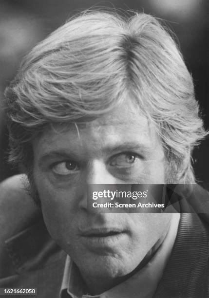 Robert Redford as reporter Bob Woodward in the 1976 drama 'All the President's Men'.