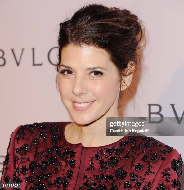 Actress Marisa Tomei arrives at the Elizabeth Taylor Bulgari Event At The New Bulgari Beverly Hills Boutique on February 19, 2013 in Beverly Hills,...