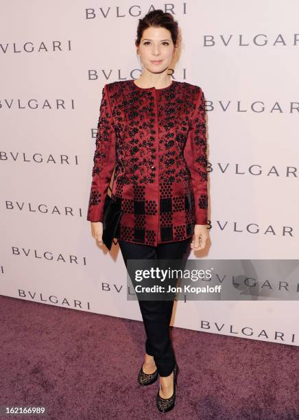 Actress Marisa Tomei arrives at the Elizabeth Taylor Bulgari Event At The New Bulgari Beverly Hills Boutique on February 19, 2013 in Beverly Hills,...