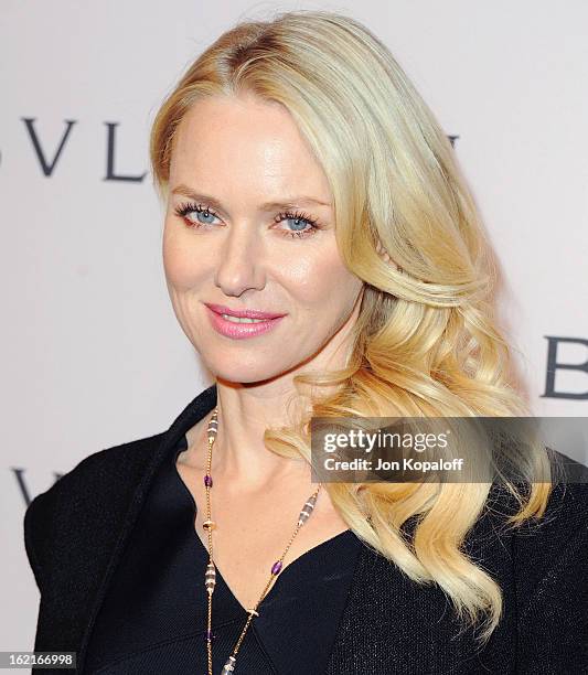 Actress Naomi Watts arrives at the Elizabeth Taylor Bulgari Event At The New Bulgari Beverly Hills Boutique on February 19, 2013 in Beverly Hills,...