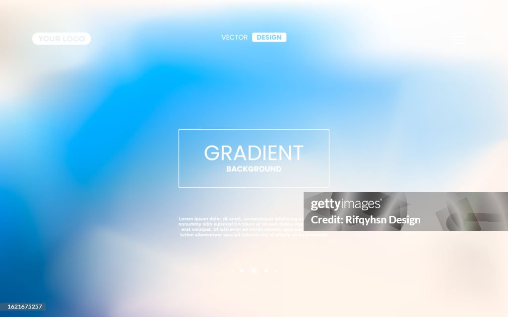 幾何学的な形状エレメントを持つぼかした流体グラデーションのカラフルな背景。現代の未来的な背景。ランディングページ、本の表紙、パンフレット、チラシ、雑誌、ブランディング、バ�