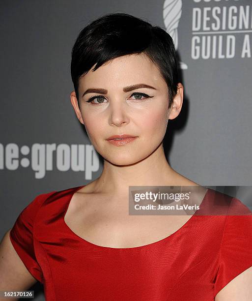 Actress Ginnifer Goodwin attends the 15th annual Costume Designers Guild Awards at The Beverly Hilton Hotel on February 19, 2013 in Beverly Hills,...