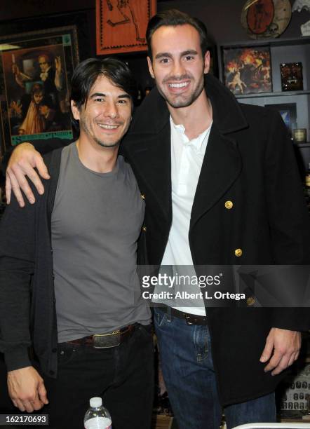 Actors James Duval and Ivan Djurovic participate in the Blu-ray And DVD Release Party For Magnolia Home Entertainment's "Sushi Girl" held at Dark...