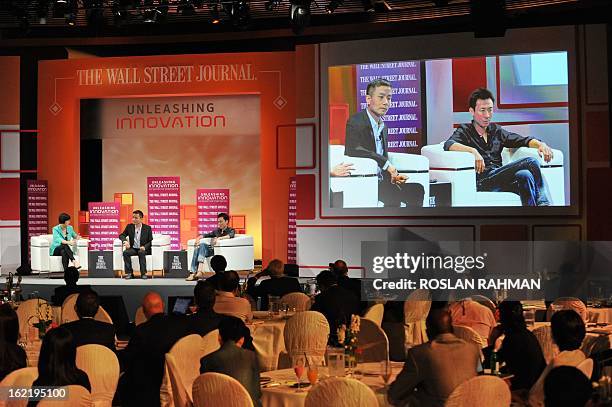 Gary Wang , founder of Tudou.com and Michael Anti , journalist, political commentator and microblogger attend the Wall Street Journal Unleashing...