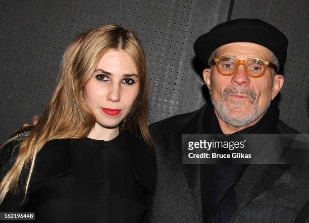 Exclusive Coverage* Zosia Mamet and father David Mamet attend "Really, Really" Opening Night Party at 39 Grove Street on February 19, 2013 in New...