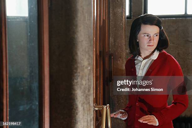 Madame Tussauds wax effigy of Sophie Scholl, one of the most famous members of the German World War II anti-Nazi resistance movement, The White Rose...