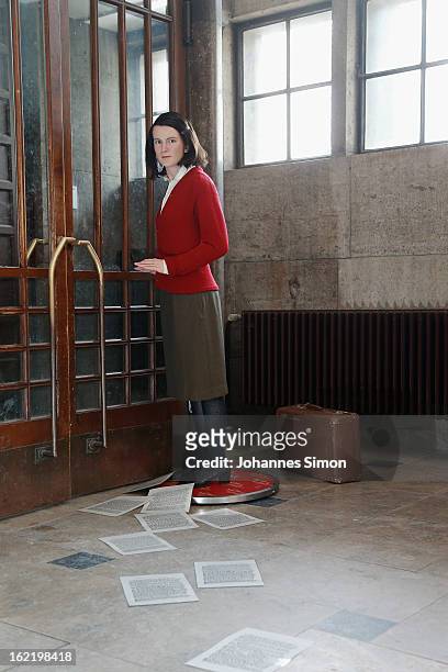 Madame Tussauds wax effigy of Sophie Scholl, one of the most famous members of the German World War II anti-Nazi resistance movement, The White Rose...