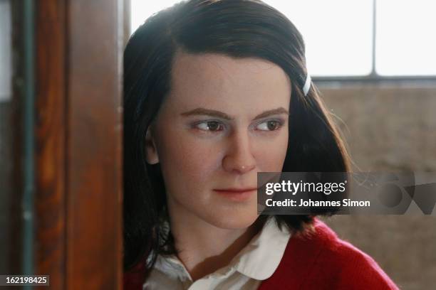 Madame Tussauds wax effigy of Sophie Scholl, one of the most famous members of the German World War II anti-Nazi resistance movement, The White Rose...