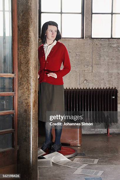 Madame Tussauds wax effigy of Sophie Scholl, one of the most famous members of the German World War II anti-Nazi resistance movement, The White Rose...