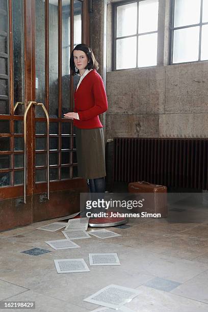 Madame Tussauds wax effigy of Sophie Scholl, one of the most famous members of the German World War II anti-Nazi resistance movement, The White Rose...