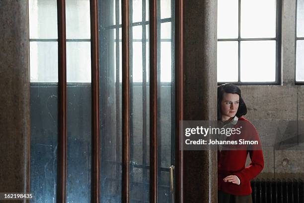 Madame Tussauds wax effigy of Sophie Scholl, one of the most famous members of the German World War II anti-Nazi resistance movement, The White Rose...