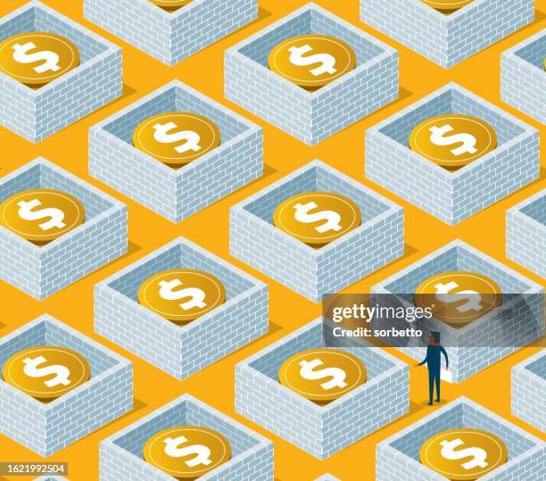 economic crisis - security wall stock illustrations