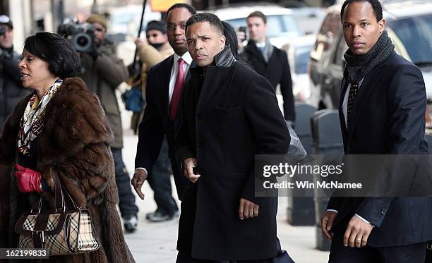 Former Rep. Jesse Jackson Jr. Enters U.S. District Court February 20, 2013 in Washington, DC. Jackson and his wife, Sandi Jackson, are expected to...
