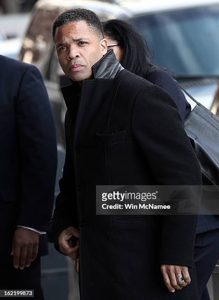Former Rep. Jesse Jackson Jr. Enters U.S. District Court February 20, 2013 in Washington, DC. Jackson and his wife, Sandi Jackson, are expected to...