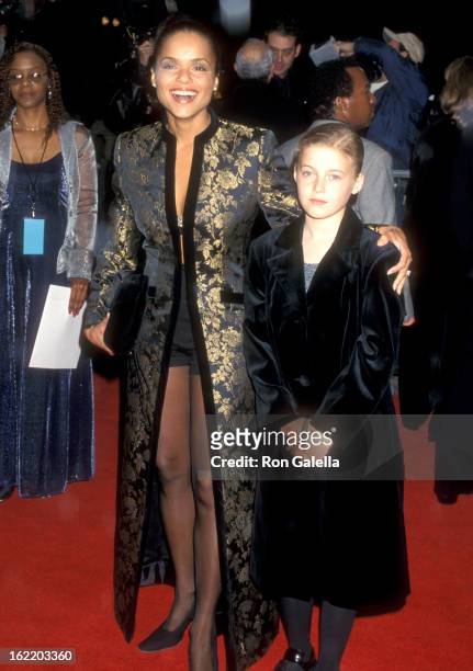 Actress Victoria Rowell and daughter Maya Fahey attend the 31st Annual NAACP Image Awards on February 12, 2000 at Pasadena Civic Auditorium in...