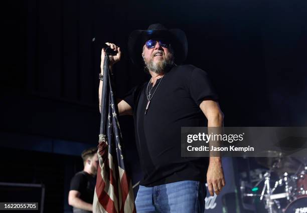 Colt Ford performs at Skydeck at Assembly Food Hall on August 17, 2023 in Nashville, Tennessee.