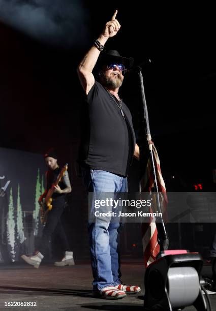 Colt Ford performs at Skydeck at Assembly Food Hall on August 17, 2023 in Nashville, Tennessee.