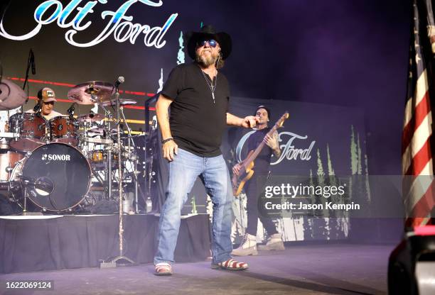 Colt Ford performs at Skydeck at Assembly Food Hall on August 17, 2023 in Nashville, Tennessee.