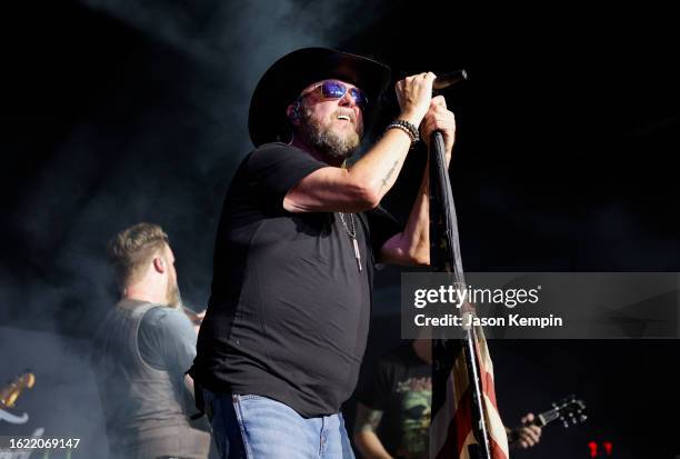 Colt Ford performs at Skydeck at Assembly Food Hall on August 17, 2023 in Nashville, Tennessee.